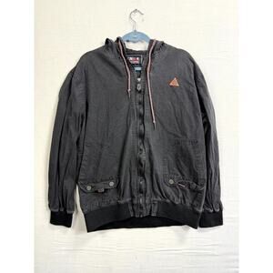 Orisue Jacket Womens 2XL Black Lined Long Sleeve Casual Hooded Pockets Full Zip